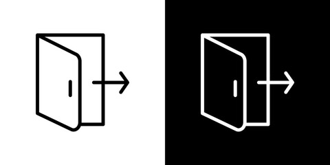 Logout icon vector, illustration logo template in trendy style