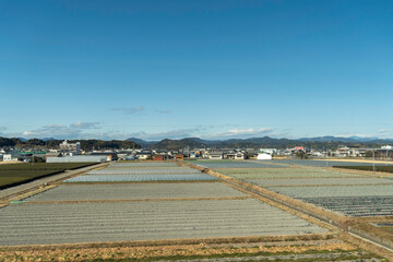 Rural landscape in the Japanese countryside