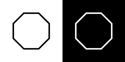 Octagon icon vector, illustration logo template in trendy style