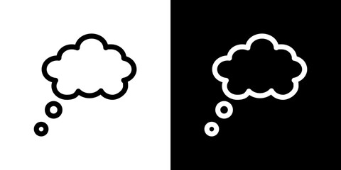 Think bubble icon vector, illustration logo template in trendy style