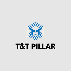 Initial letter TT logo with hexagon symbol design template inspiration
