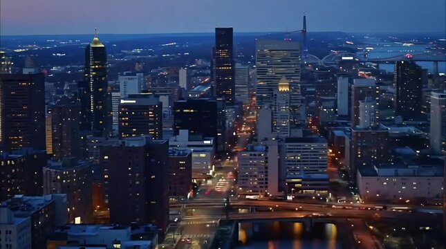 City Lights Awakening at Dusk &ndash; Skyline Time-Lapse