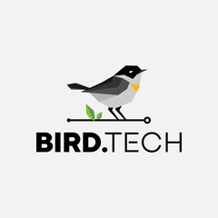 Bird Technology digital logo Design Template Inspiration