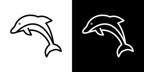 Naklejka premium Dolphin icon vector, illustration logo template in trendy style