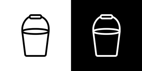 Bucket icon vector, illustration logo template in trendy style