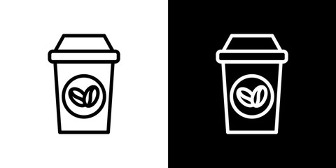 coffee cup icon vector, illustration logo template in trendy style