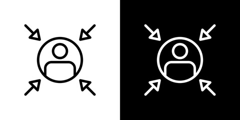 Customer centricity icon vector, illustration logo template in trendy style