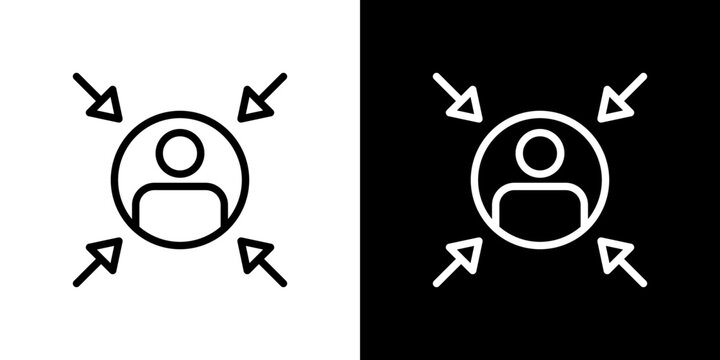 Customer centricity icon vector, illustration logo template in trendy style