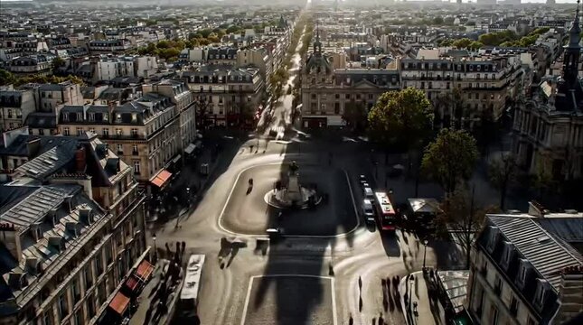 Shadows Sliding Across City Square &ndash; Architectural Time-Lapse