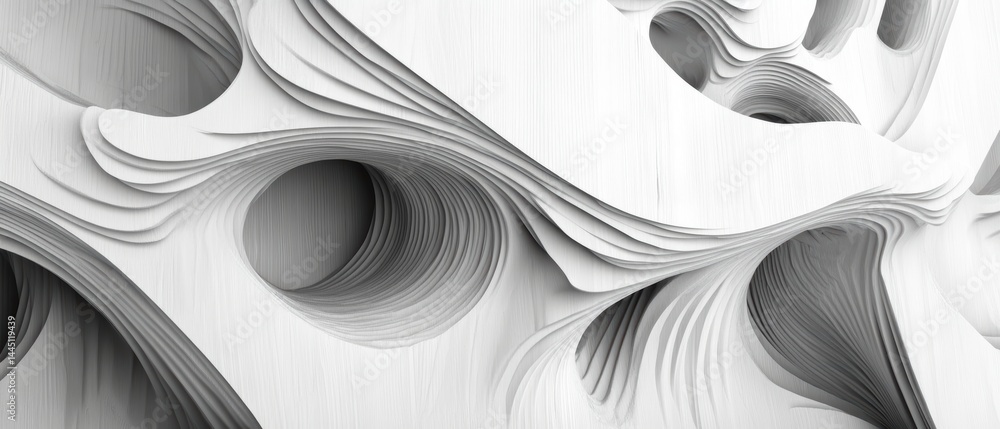 Poster elegant monochromatic layer design capturing modern smooth architectural element and smooth texture 