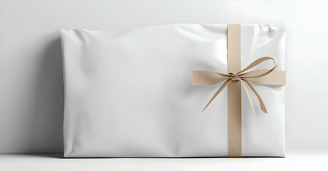 White Gift Bag 3D Render