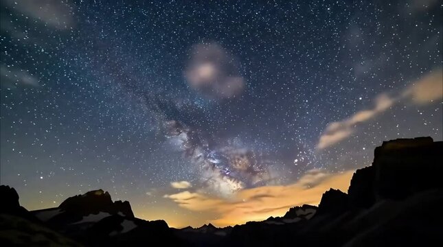 Milky Way Shifting Across Night Sky &ndash; Galaxy Time-Lapse