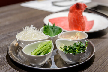 焼肉の薬味