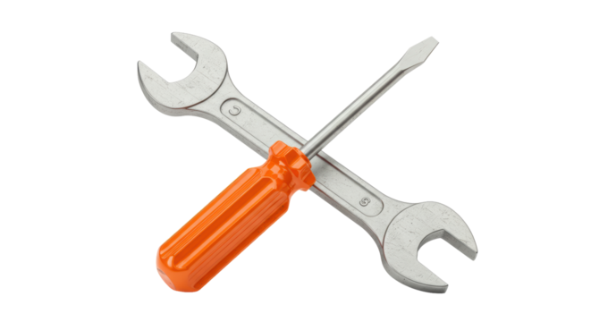 Isolated Wrench and Screwdriver