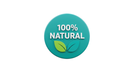 Isolated 100% Natural Label