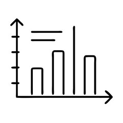 Obraz premium Bar Chart Illustration icon Representing Data Trends 