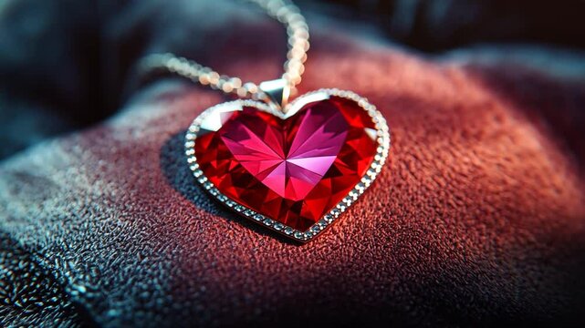 Radiant Ruby Heart Pendant: A Symbol of Love and Passion