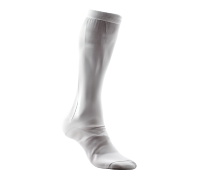 Sporty white compression sock for fitness lovers