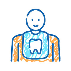child dentist client icon doodle illustration