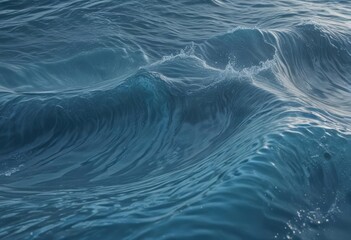 Abstract blue water wave background  Smooth flowing liquid ripples and swirls , water, color, background