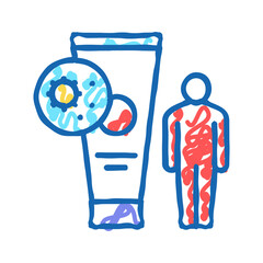 cream human protection icon doodle illustration