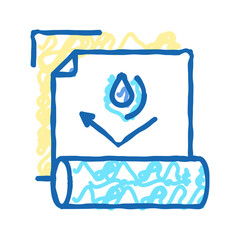 waterproof layer icon doodle illustration