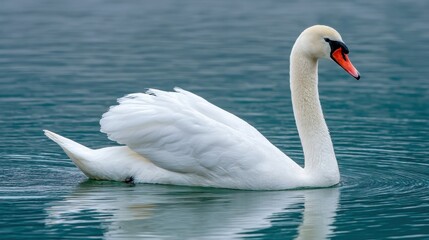 Obraz premium Graceful Swan on Calm Waters