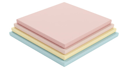 Isolated Stack of Foam Mattress