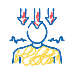neurosis psychological disease icon doodle illustration