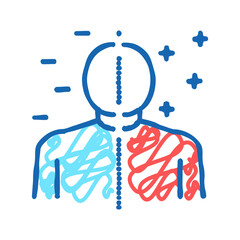 bipolar disorder icon doodle illustration