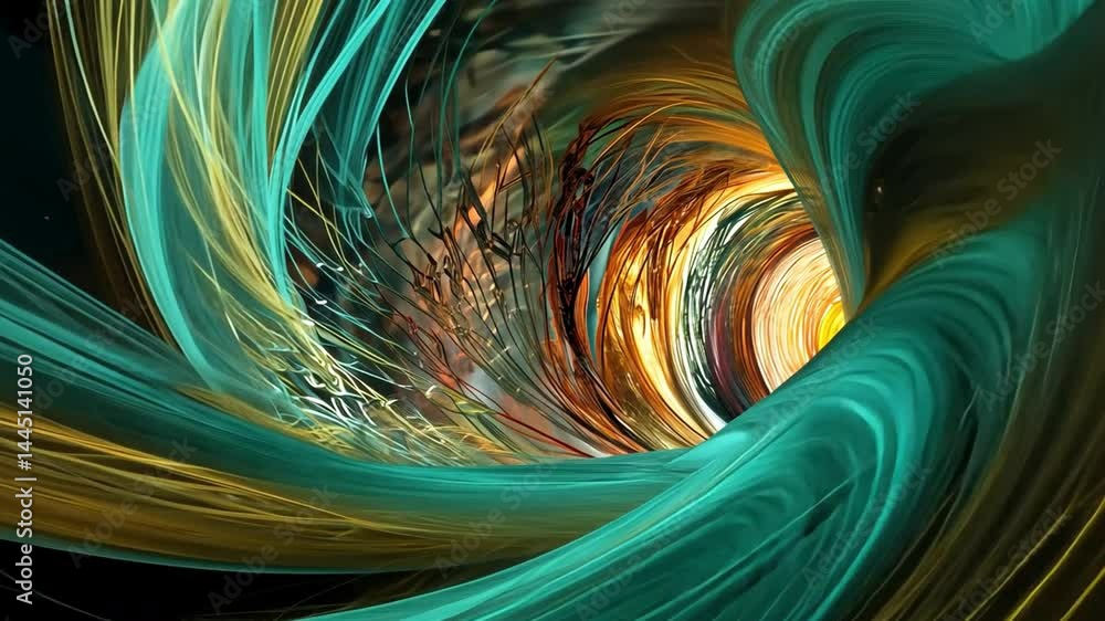 Poster vibrant abstract swirl of colors and textures mesmerizing visual experience of depth and movement wi