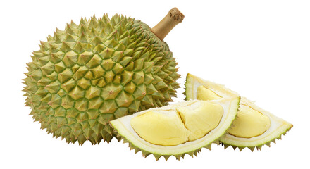 Isolated Durian Fruit