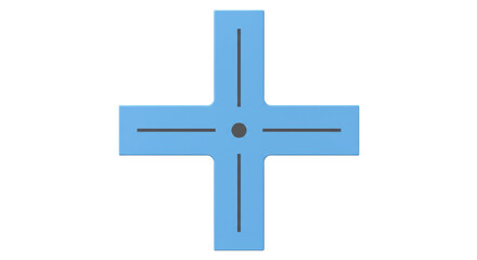 Isolated Blue Plus Sign Symbol