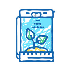 future warehouse icon doodle illustration