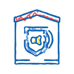 house sound signalization color icon vector isolated illustration