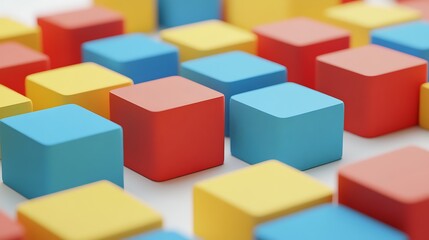 Obraz premium Colorful geometric cube pattern