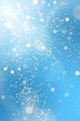 Abstract Blue Bokeh Background with Light