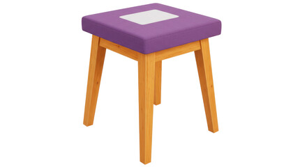 Isolated Square Stool Furniture