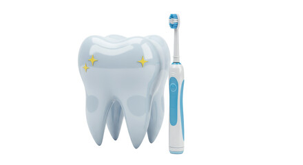 Isolated Tooth and Electric Toothbrush