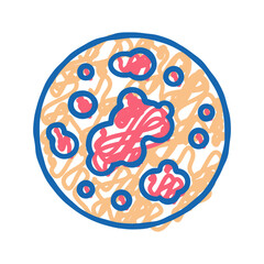 urticaria skin disease icon doodle illustration