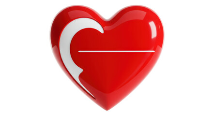 Isolated Heart with Medical Symbol