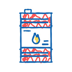 fuel barrel color icon vector flat illustration