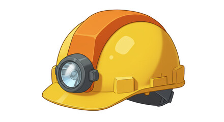 Isolated Mining helmet with light