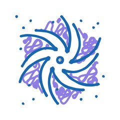 black hole color icon vector flat illustration