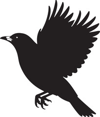 A cute Mourning Dove bird for log silhouette black Vector art illustration