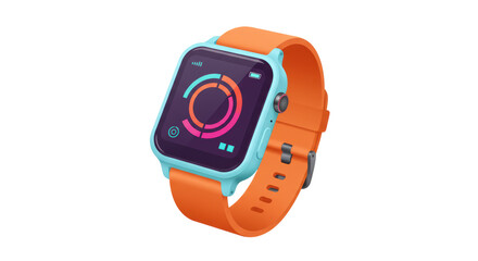 Isolated Orange smartwatch