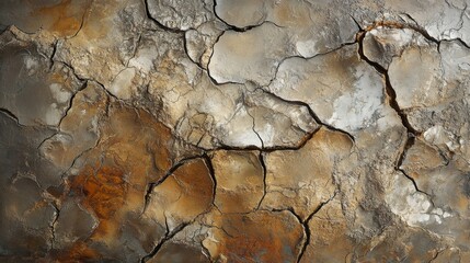 Cracked earth texture with brown and gray tones illustrating drought concept