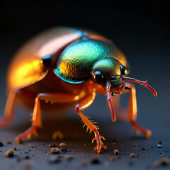 Naklejka premium bug on a leaf