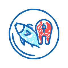 fish department store icon doodle illustration