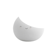 Fototapeta premium Adorable Crescent Moon Cartoon Character - Cute Night Light Design